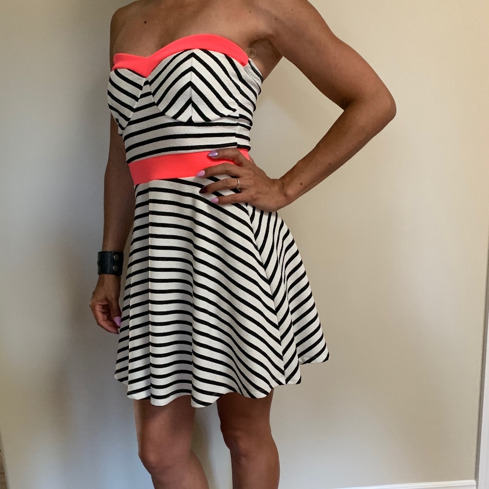 Strapless Mini Skater Dress